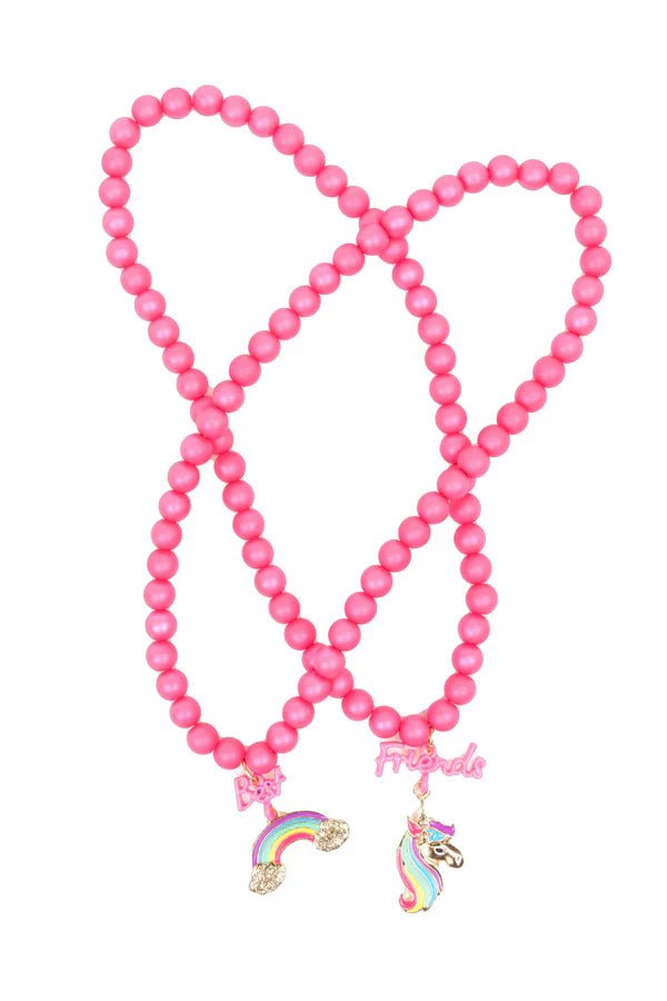 Best Friends Rainbow Unicorn Necklace Set - Lemon And Lavender Toronto