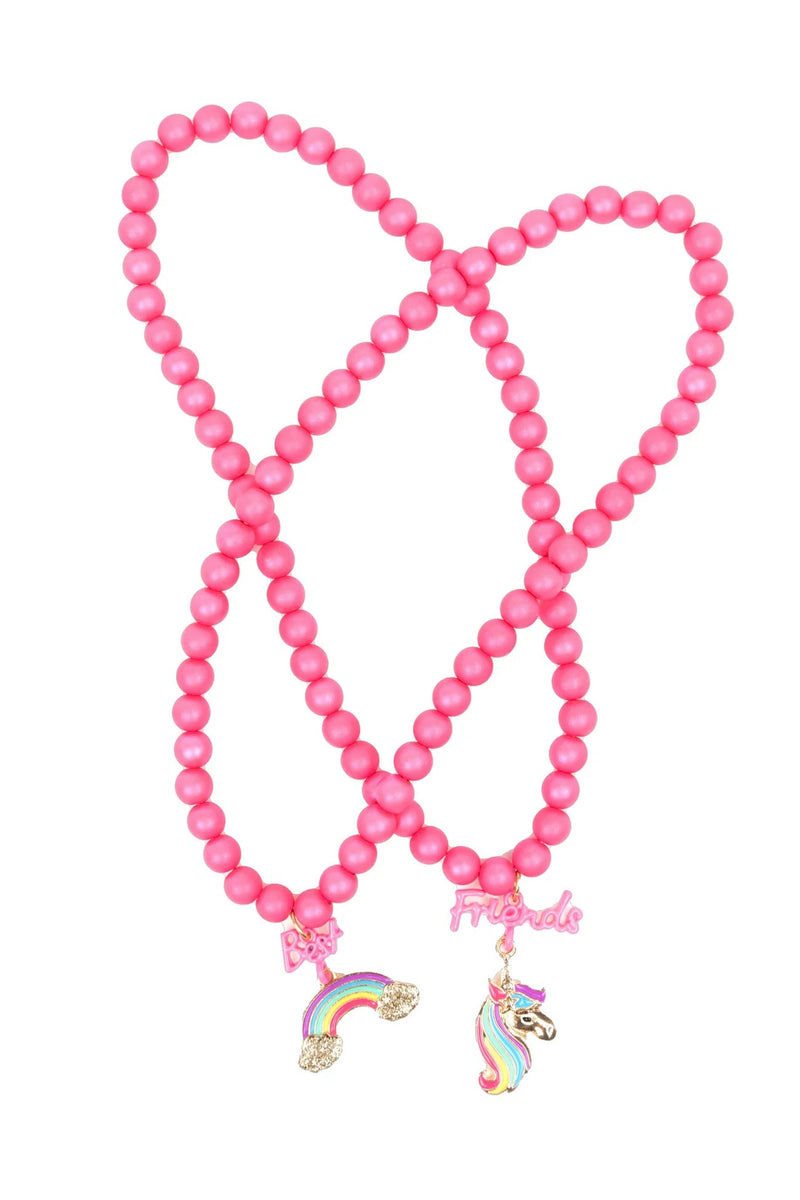 Best Friends Rainbow Unicorn Necklace Set - Lemon And Lavender Toronto