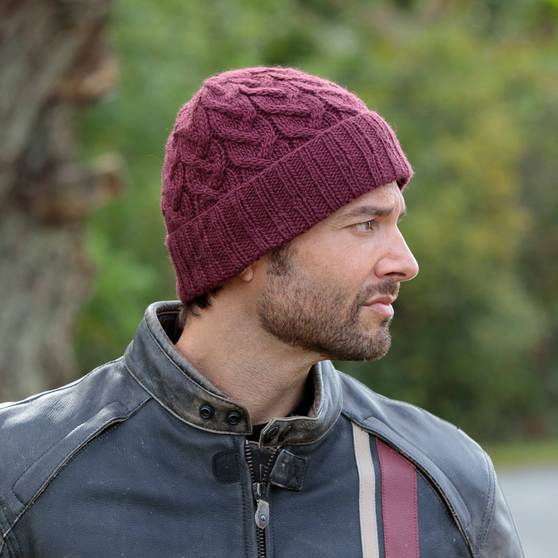 Lost Horizons Canada - Churchill Wool Hat – Textured Cable Knit Beanie