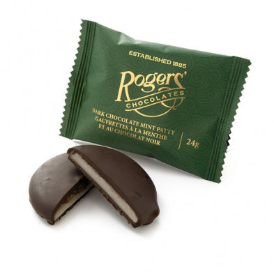 Dark Chocolate Mint Patty - Rogers Chocolate
