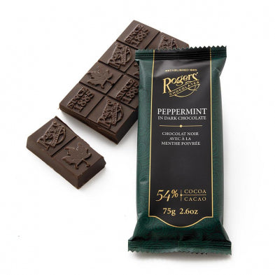 Peppermint Dark Chocolate Bar - Rogers Chocolate