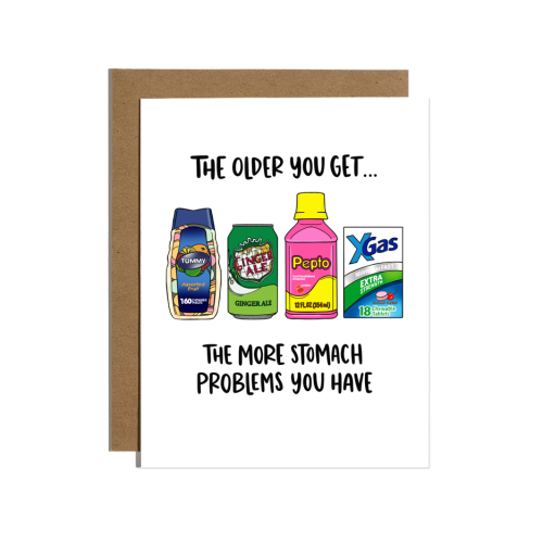 Stomach Problems Birthday Card