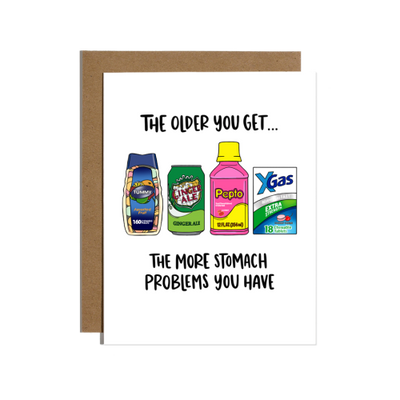 Stomach Problems Birthday Card