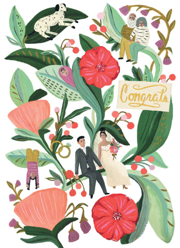 Hibiscus Wedding Card
