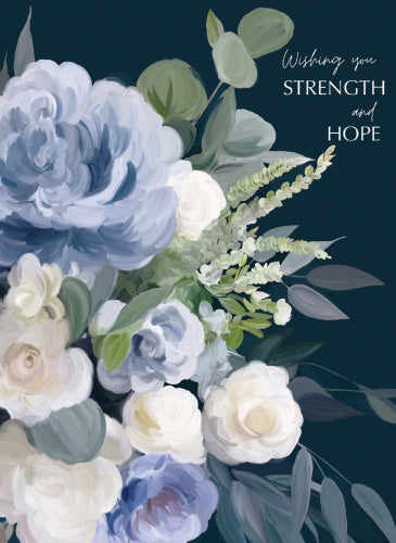 Blue Flowers Sympathy Card