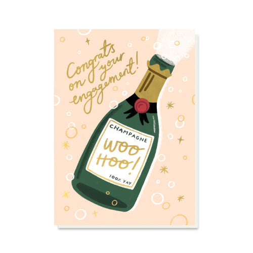 Engagement Champagne Card