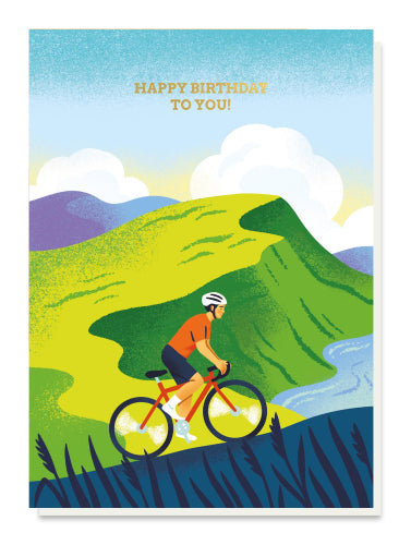 The Cyclist Birthday Card