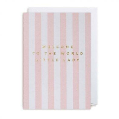 Welcome To The World Little Lady Card