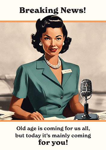 Old Age News Reporter Card