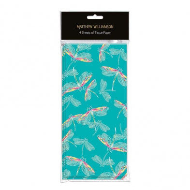 Museums & Galleries Tissue Dragonflies Aqua
