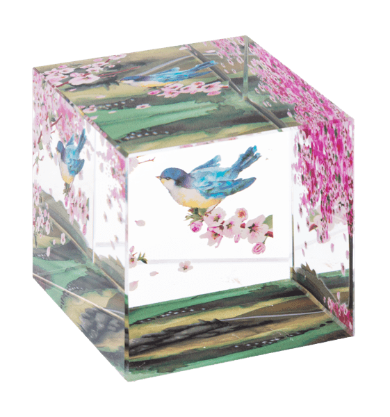 Bird Glass Block in Gift Box - Lemon And Lavender Toronto