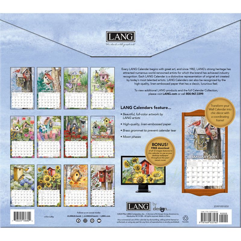 Birdhouses Wall Calendar 2025 - Lemon And Lavender Toronto