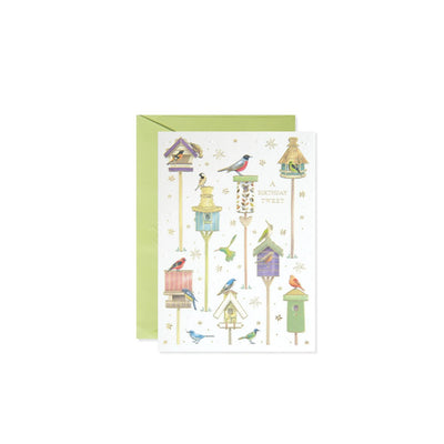Birds and Birdhouses Birthday Greeting Card - Lemon And Lavender Toronto