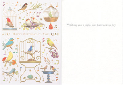 Birds Birthday Greeting Card - Lemon And Lavender Toronto