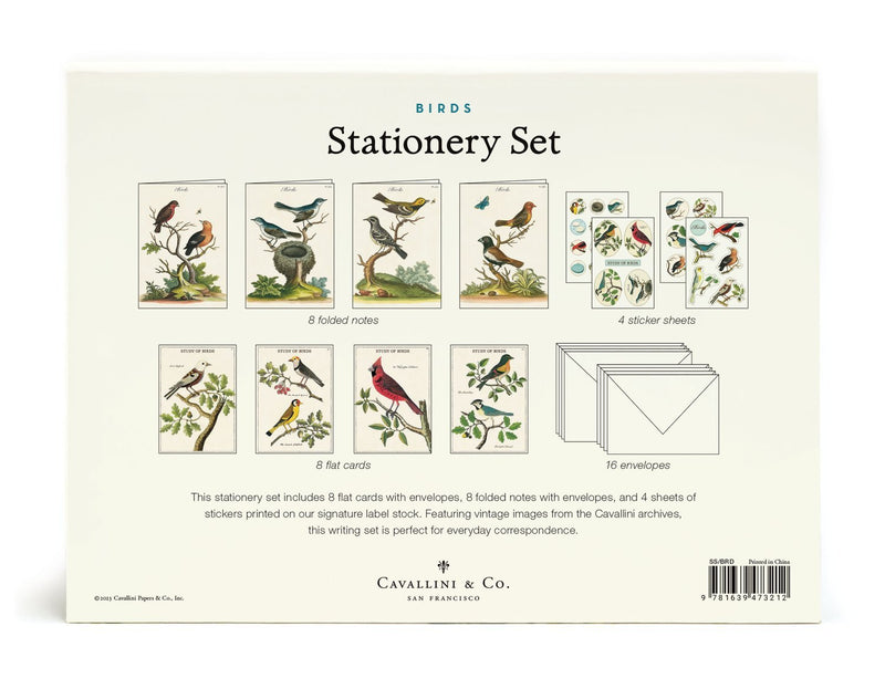 Birds Stationery Set - Cards & Stickers - Lemon And Lavender Toronto