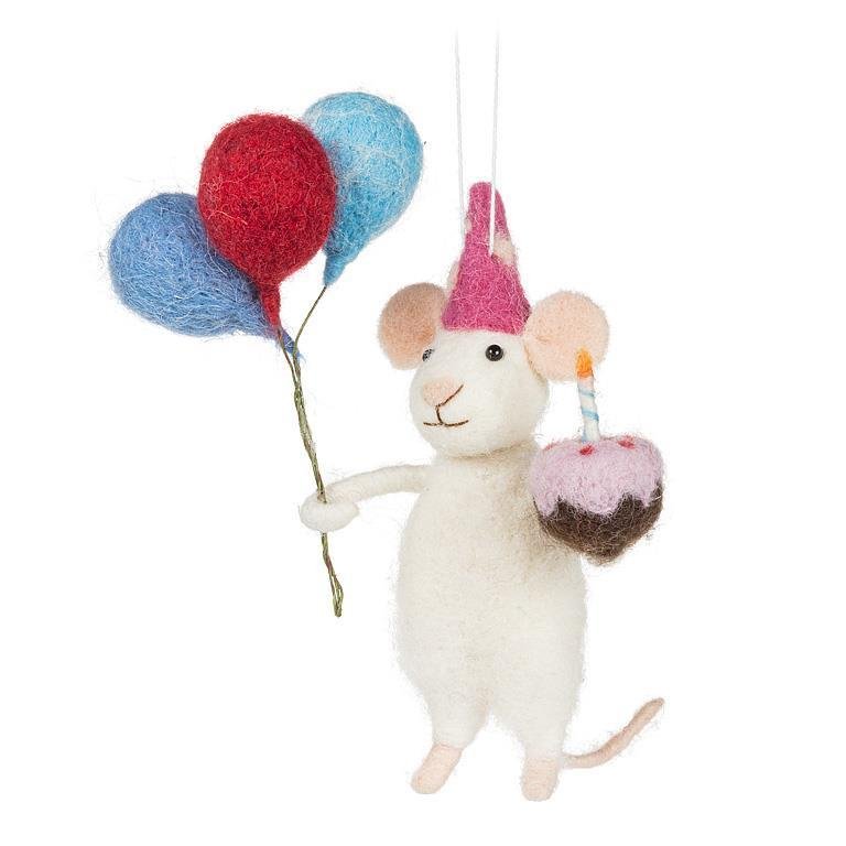 Birthday Mouse with Balloons & Cake - Lemon And Lavender Toronto