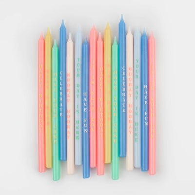 Birthday Phrases Candles (x 16) - Lemon And Lavender Toronto