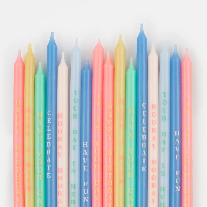 Birthday Phrases Candles (x 16) - Lemon And Lavender Toronto