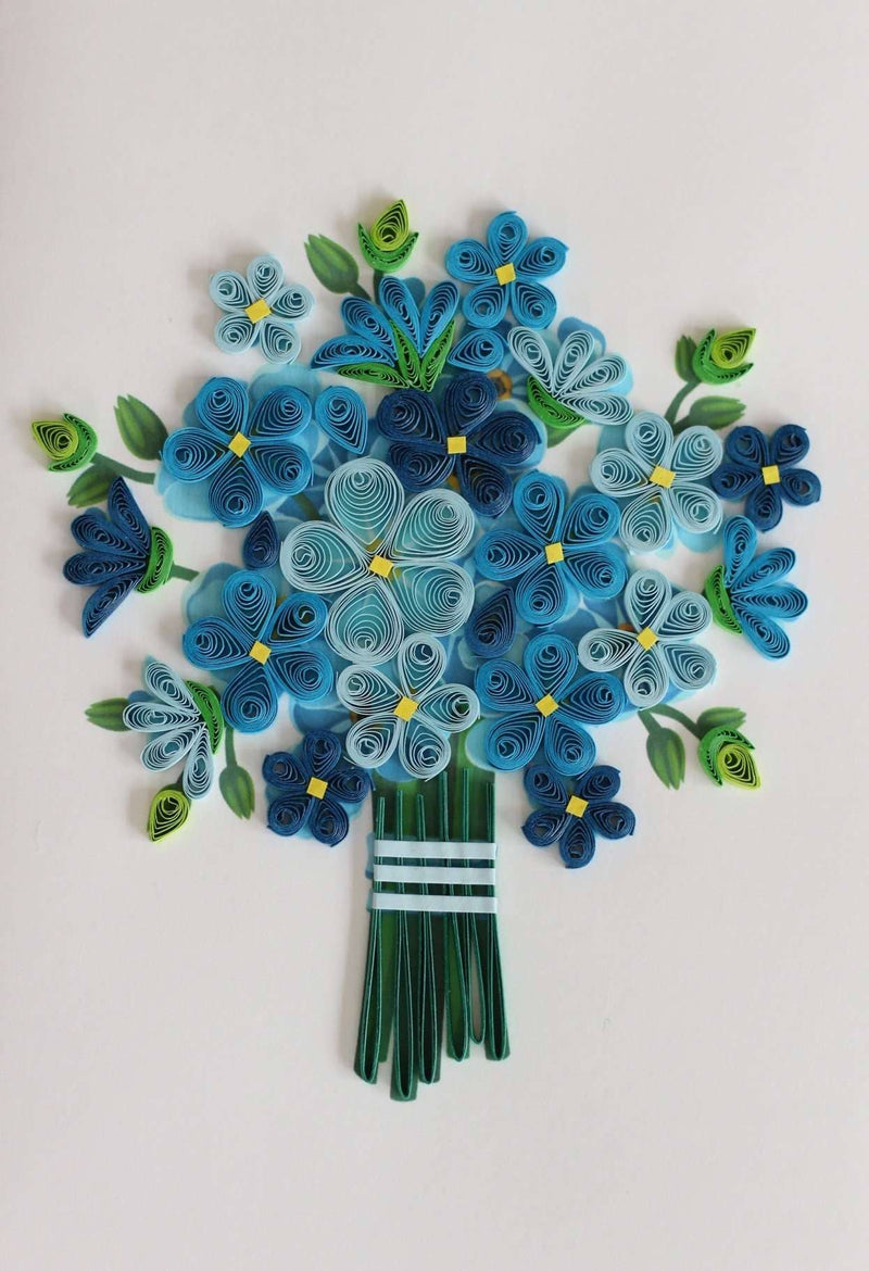 Blue Bouquet (Mini Quilled Card) - Lemon And Lavender Toronto
