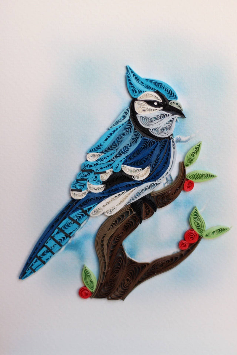 Blue Jay - Quilling Card - Lemon And Lavender Toronto