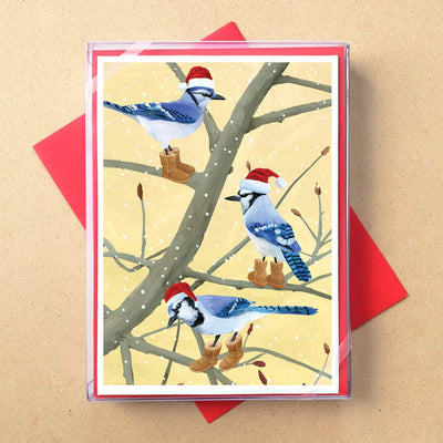 Blue Jays in Boots Holiday Card - Lemon And Lavender Toronto