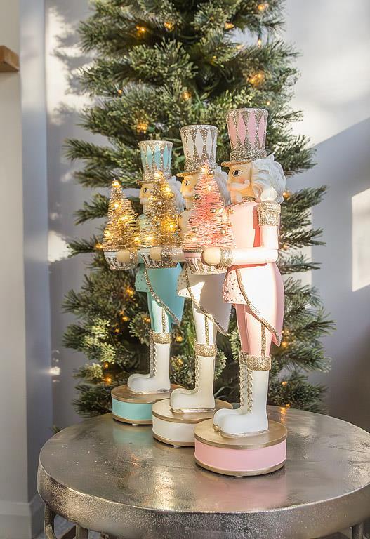 Blue Nutcracker with LED Tree - Lemon And Lavender Toronto