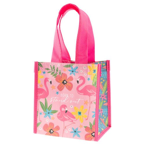 Born to Stand Out (Flamingo) - Recycled Small Gift Bag - Lemon And Lavender Toronto