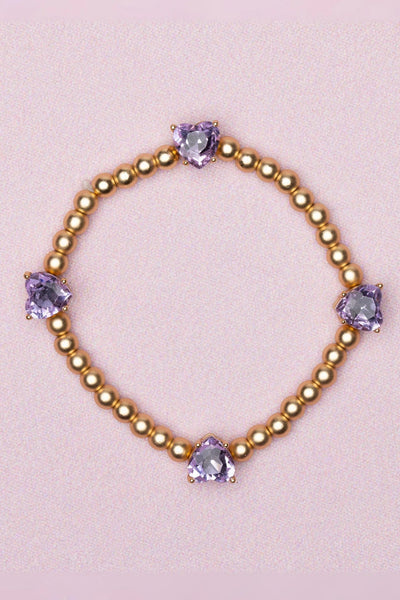 Boutique Chic Amethyst Love Bracelet - Lemon And Lavender Toronto