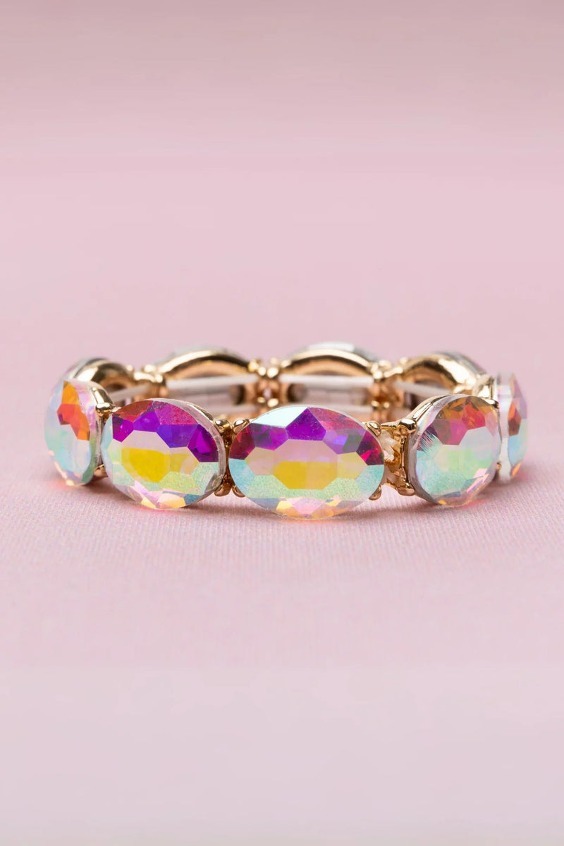 Boutique Chic Aurora Borealis Gem Bracelet - Lemon And Lavender Toronto