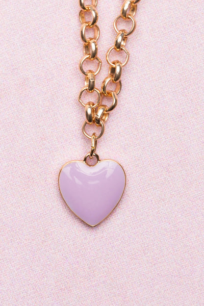 Boutique Chunky Chain Heart Necklace - Each Sold Separately - Lemon And Lavender Toronto