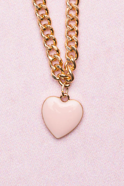 Boutique Chunky Chain Heart Necklace - Each Sold Separately - Lemon And Lavender Toronto