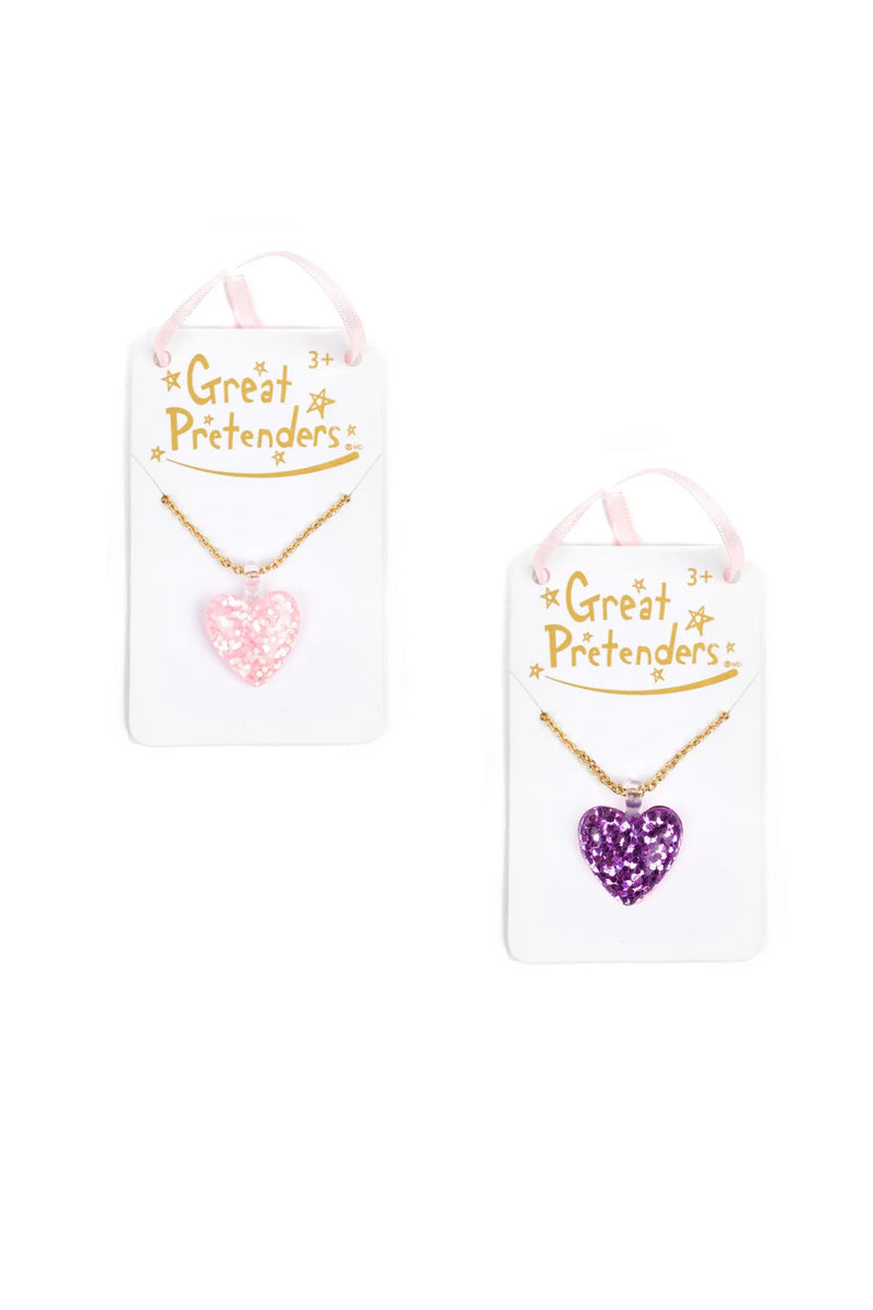 Boutique Glitter Heart Necklaces - Lemon And Lavender Toronto