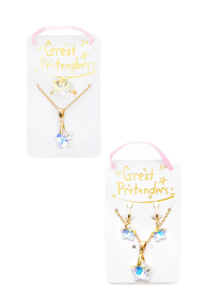 Boutique Holographic Star Necklace, Earrings and Ring Assortment - Lemon And Lavender Toronto