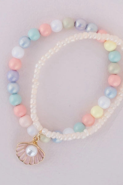 Boutique Pastel Shell Bracelet - Lemon And Lavender Toronto