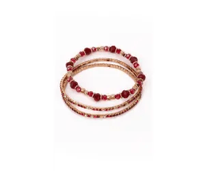 Boutique Ruby Red Bracelet Set, 3pcs - Lemon And Lavender Toronto