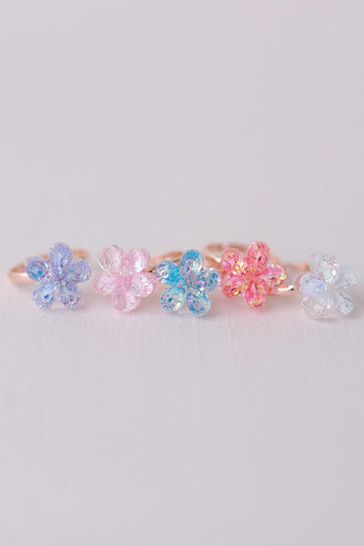 Boutique Shimmer Flower Rings - Lemon And Lavender Toronto