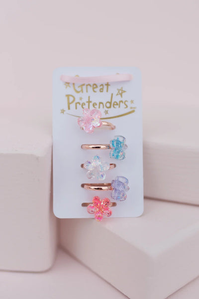 Boutique Shimmer Flower Rings - Lemon And Lavender Toronto