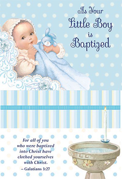 Boy Baptism Card - Lemon And Lavender Toronto