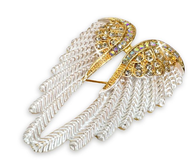 Brooch Angel Wings in Gold & Silver - Lemon And Lavender Toronto