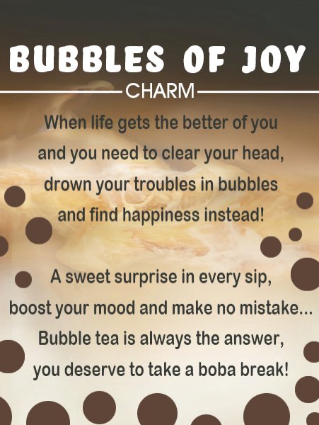 Bubbles of Joy Charm - Lemon And Lavender Toronto