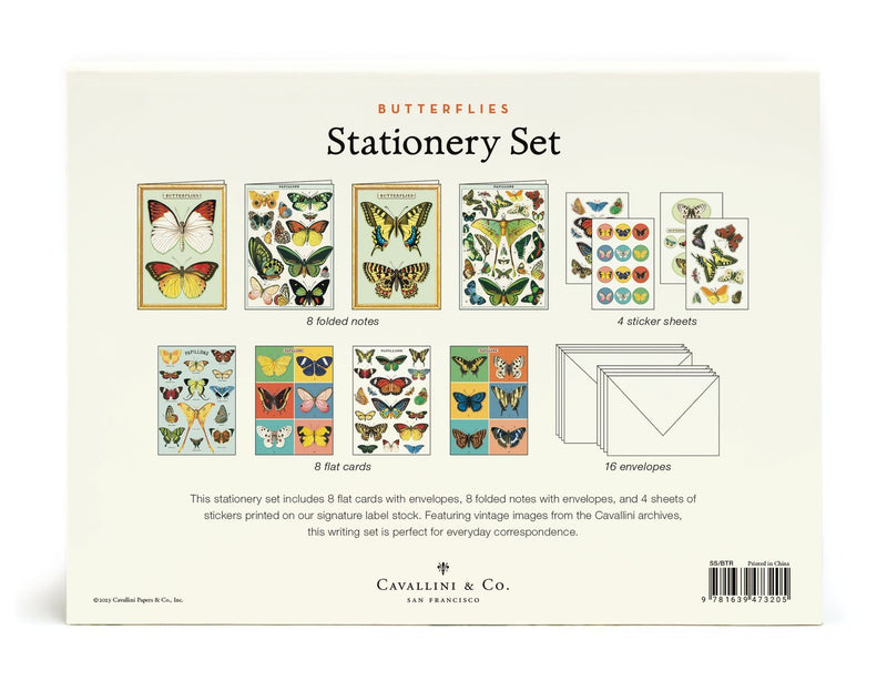 Butterflies Stationery Set - Cards & Stickers - Lemon And Lavender Toronto