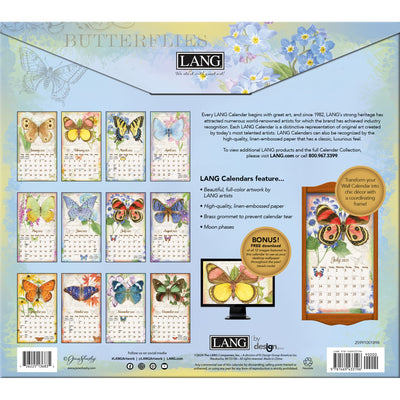 Butterflies Wall Calendar 2025 - Lemon And Lavender Toronto