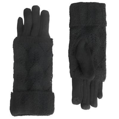 Cable Knitted Double Layered Gloves (3 ways to wear) - Lemon And Lavender Toronto