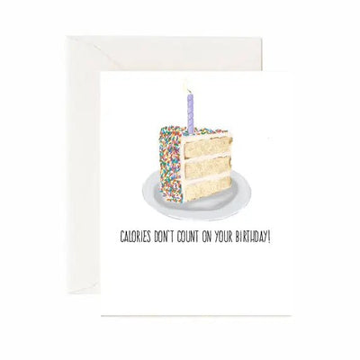 Calories Don't Count On Your Birthday - Greeting Card - Lemon And Lavender Toronto