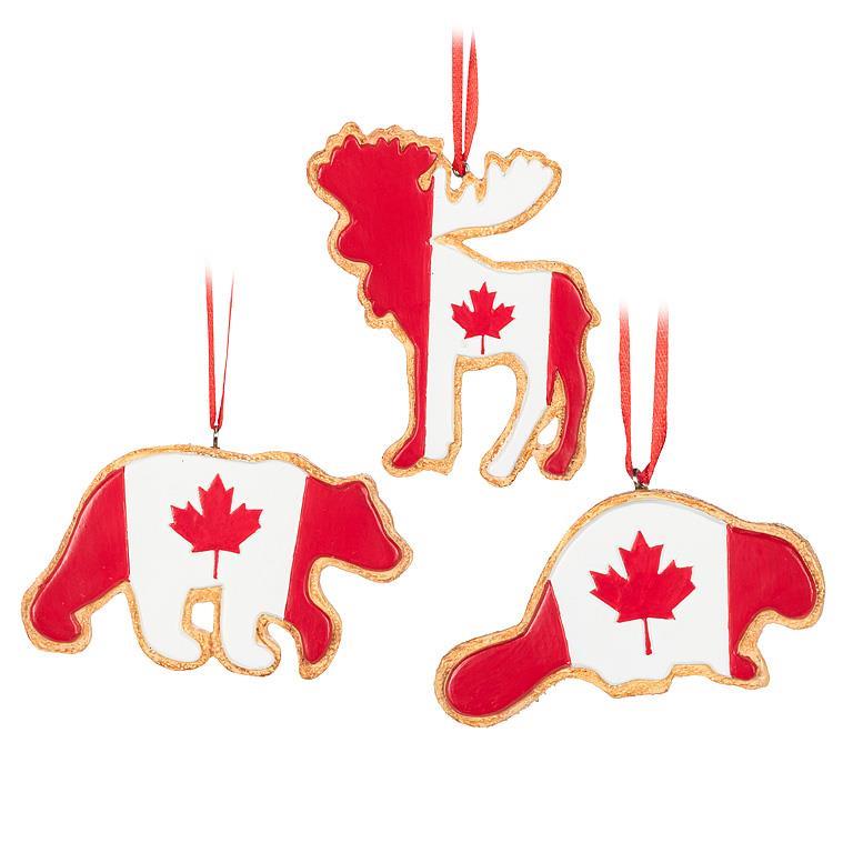 Canada Flag Animal Cookies Ornament - Lemon And Lavender Toronto