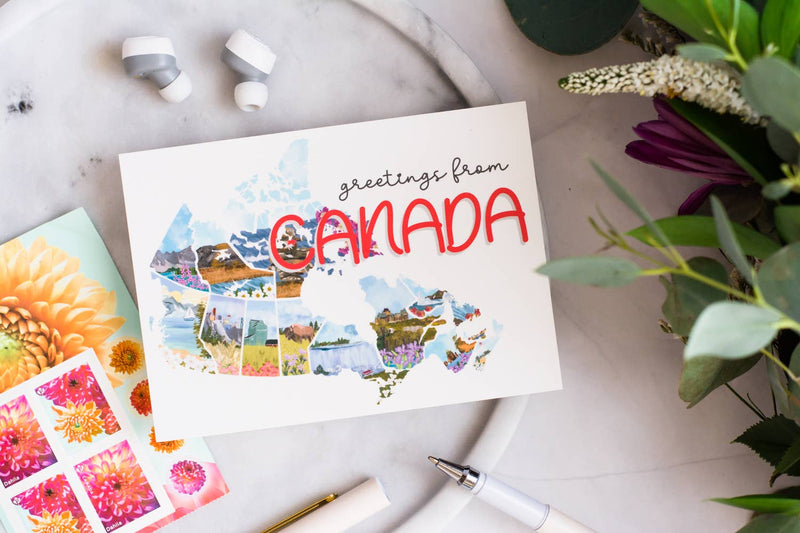 Canada Map Postcard - Lemon And Lavender Toronto