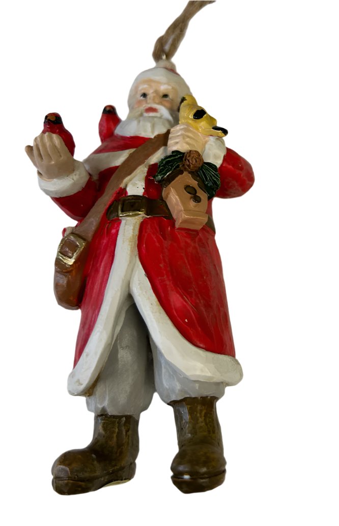 Carved Woodland Santa Figurines - Lemon And Lavender Toronto