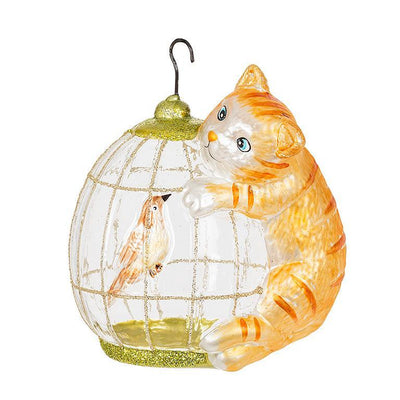 Cat on Birdcage Ornament - Lemon And Lavender Toronto