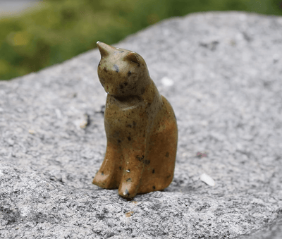 Cat Soapstone Sculpture Carving DIY - Made in Canada - Lemon And Lavender Toronto