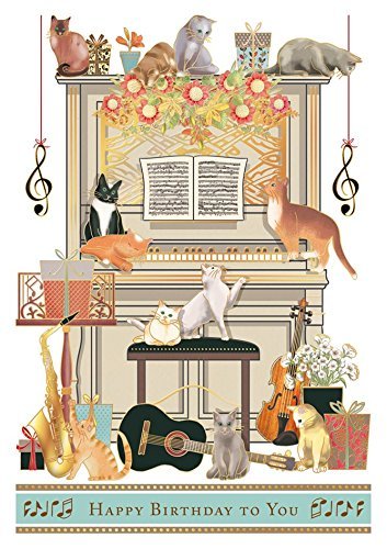 Cat Themed Happy Birthday Card - Lemon And Lavender Toronto